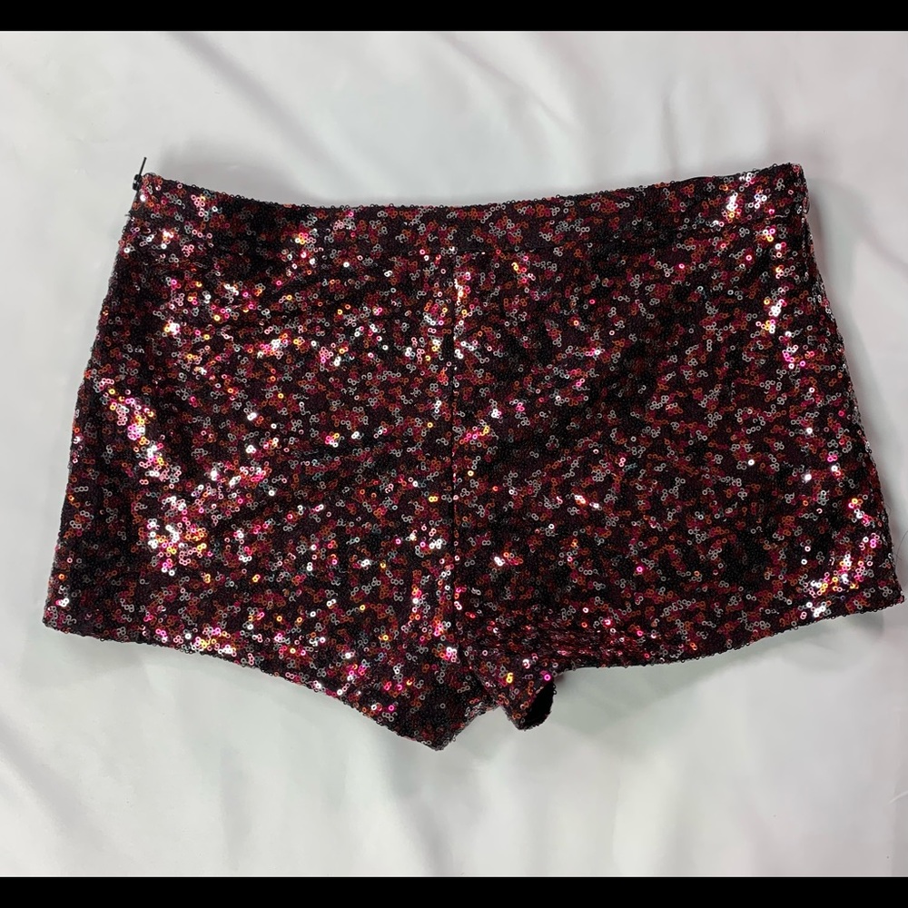 Sequin Hot Pants Bum Shorts Multi Color